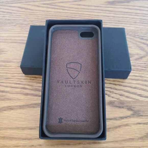 NWT Vaultskin London iPhone SE Brown Leather Eton Armour Slim Wallet Phone Case - Picture 3 of 16
